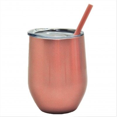 500345- ROSE GOLD 12OZ WINE TUMBLER